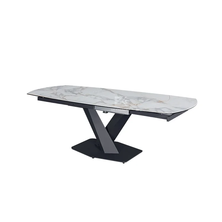 Natural Color Rectangular Home Furniture Modern Wooden Space Saving Contemporary Folded Extension Dining Table