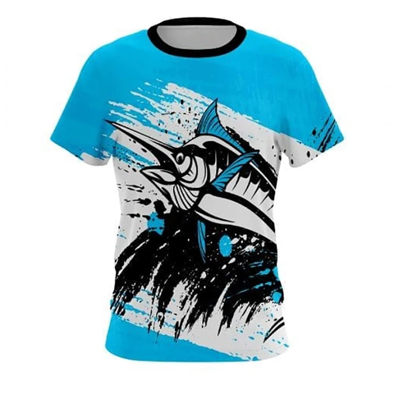 Short Sleeves Summer Wear Men Fishing Jersey