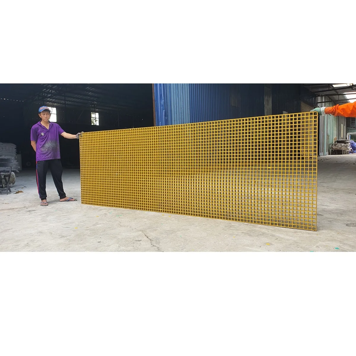 Подгонянный цвет анти-скольжения, устойчивые к кислоте, литые композитные решетки FRP Yelllow