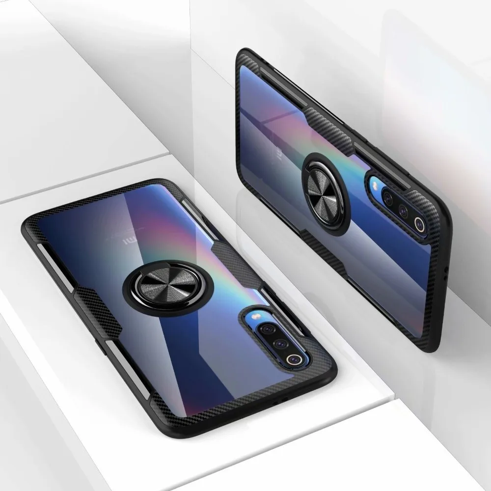 
For Xiaomi Redmi 8 Note 8 Pro 8T K20 K30 Pro Mi 9T Mi A3 Note 10 Phone Case Shockproof Cover Noziroh Shield With Ring Stand 360 
