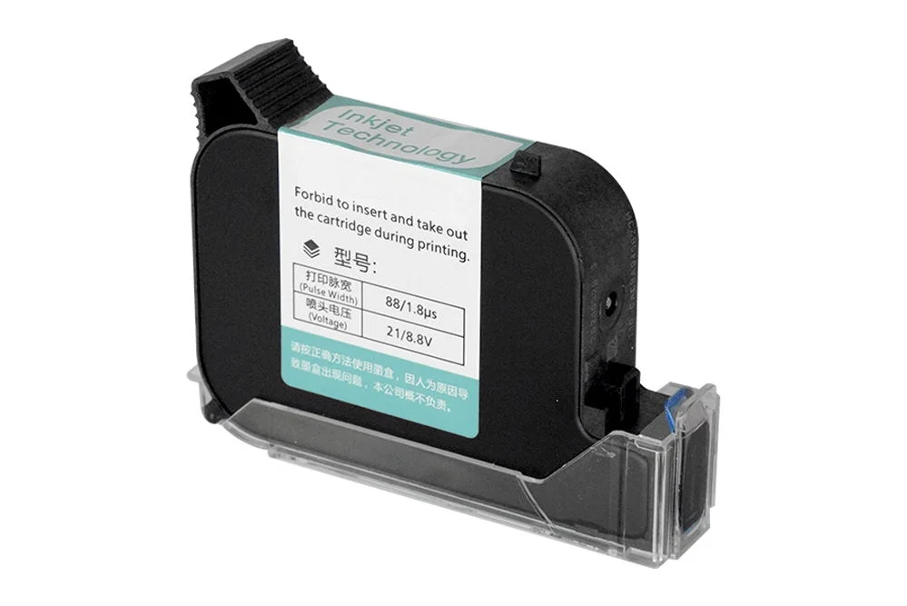 12.7mm  25.4mm  50.8mm 1 inch cartridge printing height head code solvent inkjet printer cartridge