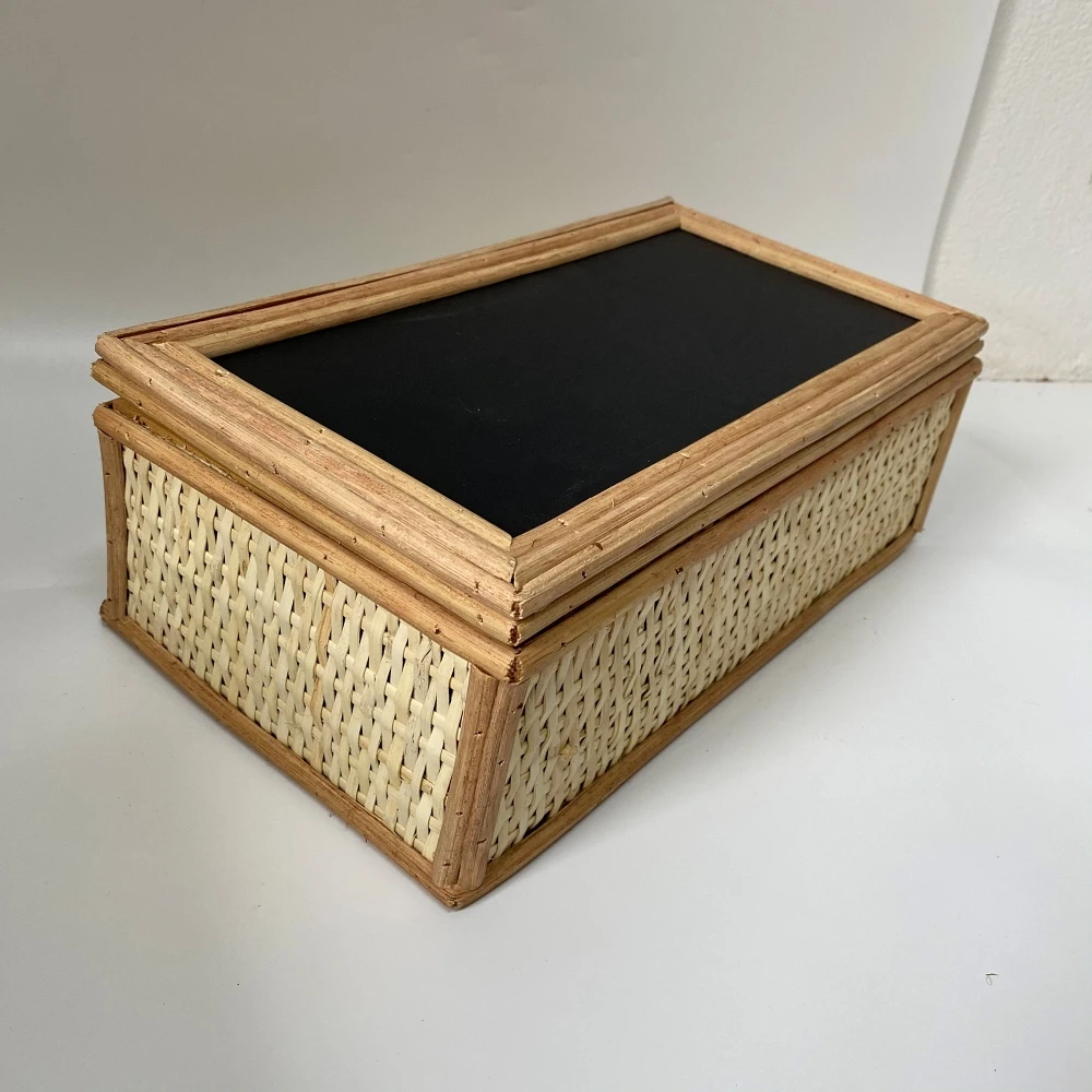 Top Quality Rattan Make up Basket With Mirror Inside -  Set 2 pieces Eco Friendly Basket For Picnic, Makeup Tool, Multifunction