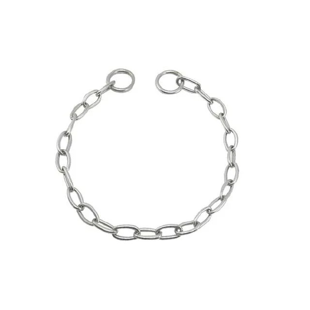 Прочная короткая овальная цепь для собак, аргоновый сварной ошейник для домашних животных