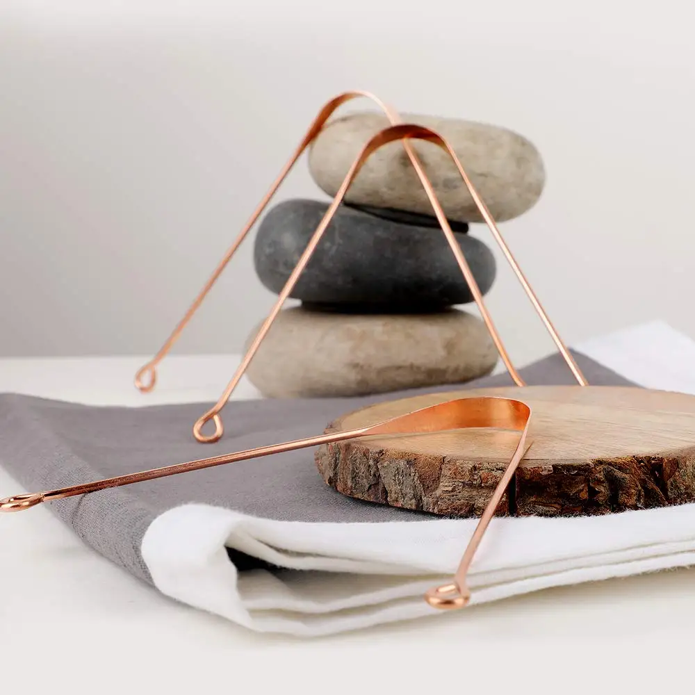 Скребок для языка из чистой меди превосходного качества, средство для ухода за полостью рта