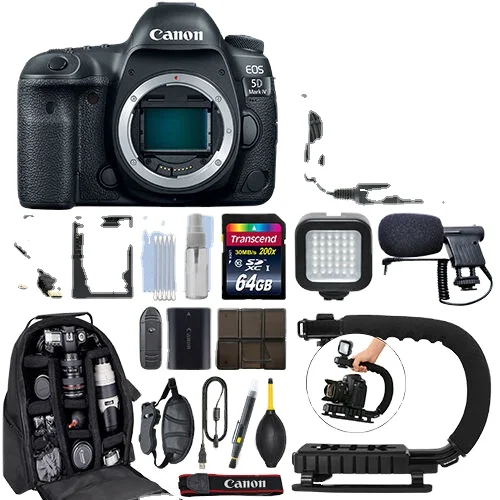 Wholesales For Canon EOS 5D Mark IV DSLR Camera & 24-105mm f/4L II USM Lens+ 64GB Pro Video Kit