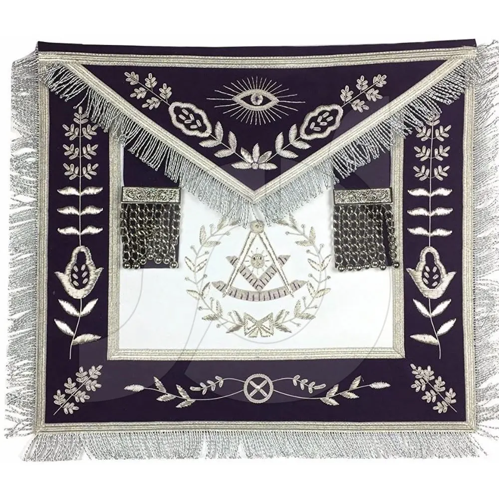  Высококачественный масонский товар кожаный фартук с вышивкой Masonic Regalia логотипом для