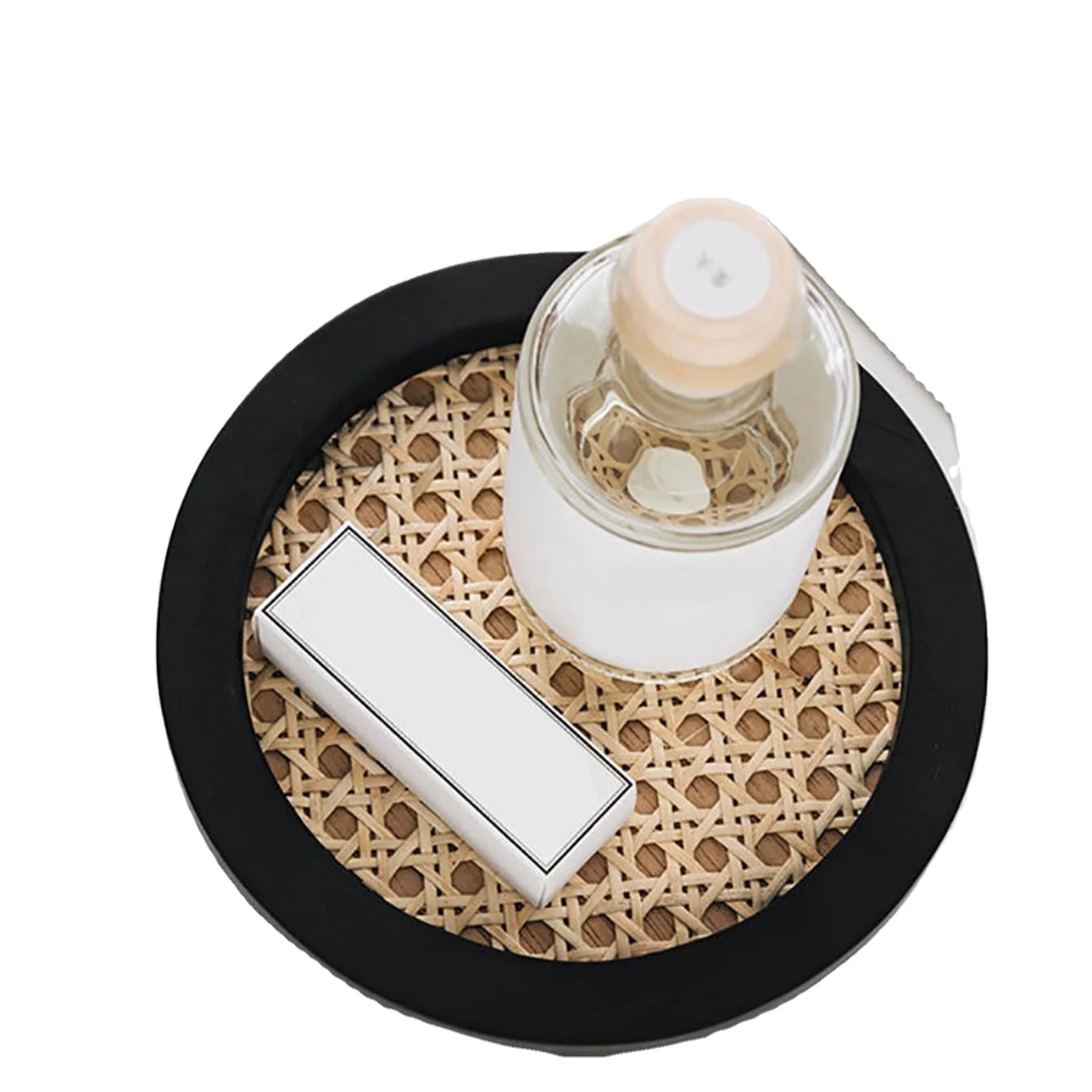 100% Natural Handwoven Rattan Serving Tray Best Design from Vietnam Factory