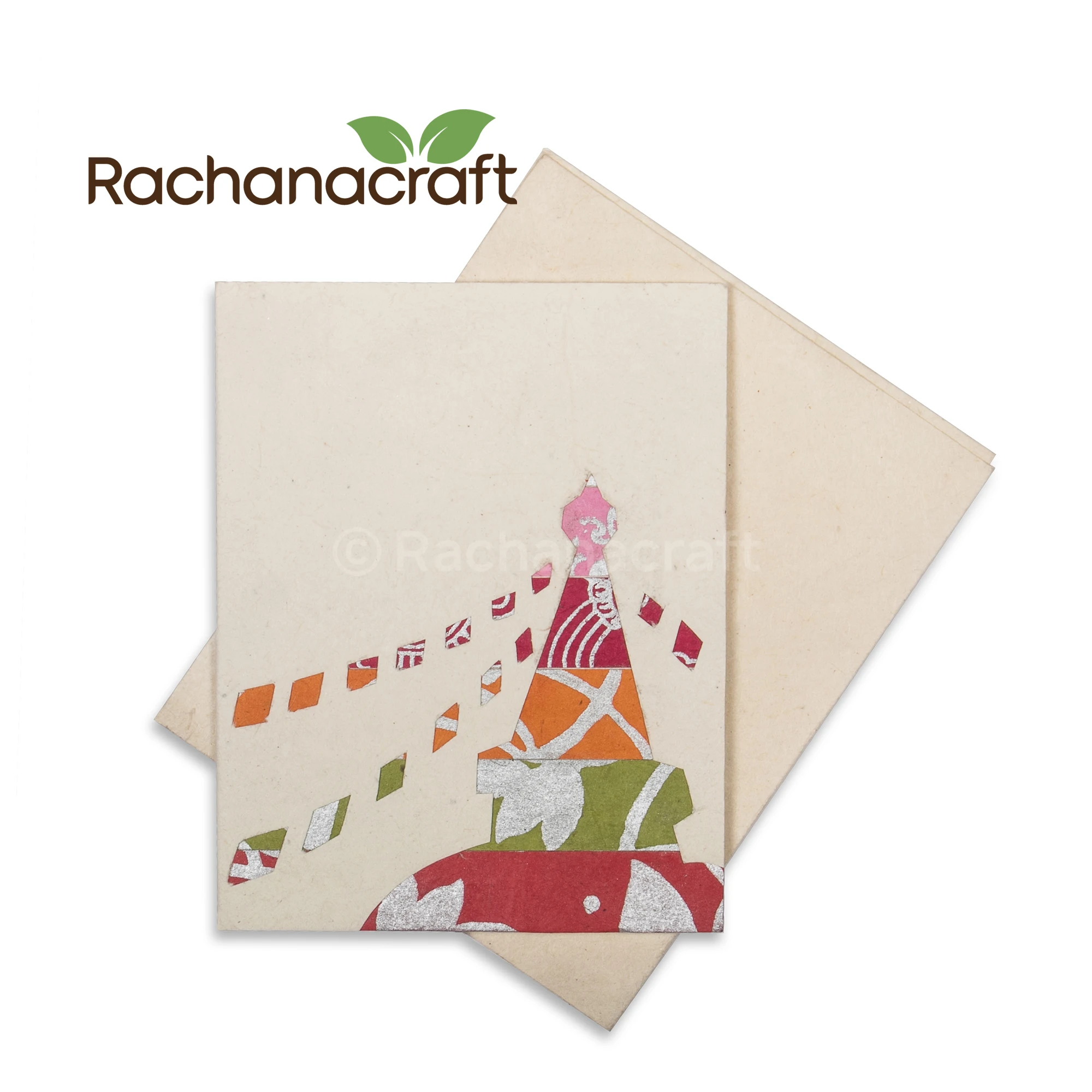 DIY Handmade Lokta Paper Festival Greeting Gift Card for Christmas, Holiday Made in Nepal Wholesale Supplies