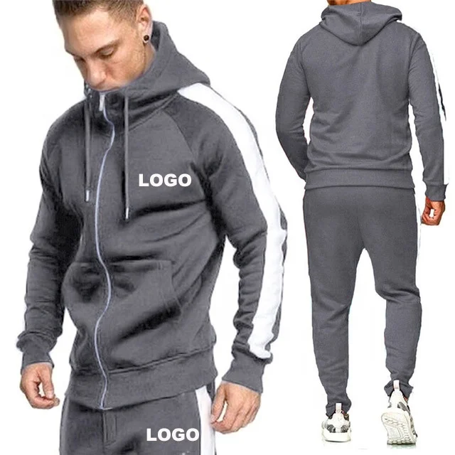 Custom logo Plain Tracksuit/Mens Tracksuit white/Red Training Tracksuit