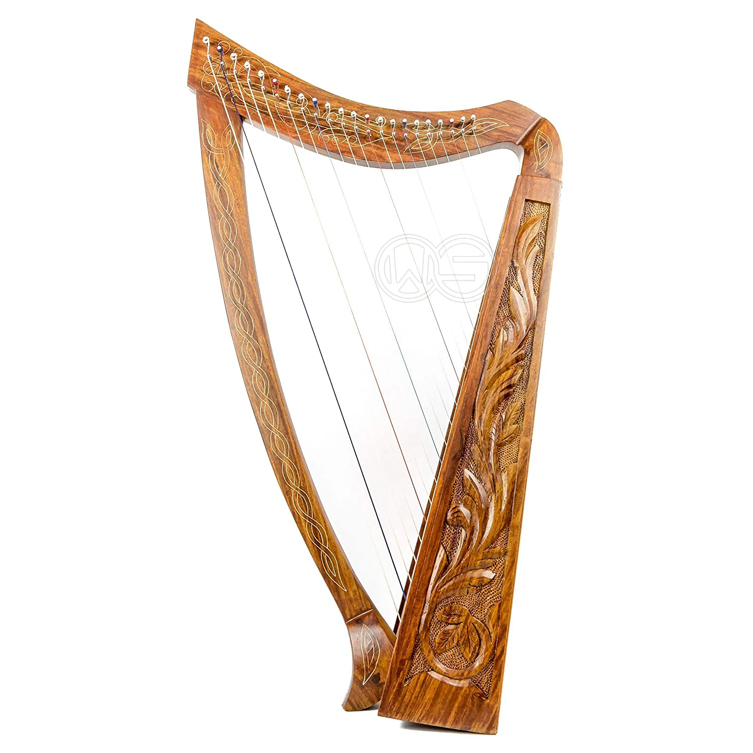 Sturgis Musical Instrument 32 String Lever Harp Celtics Irish Style Carrying Bag Strings and Tuner
