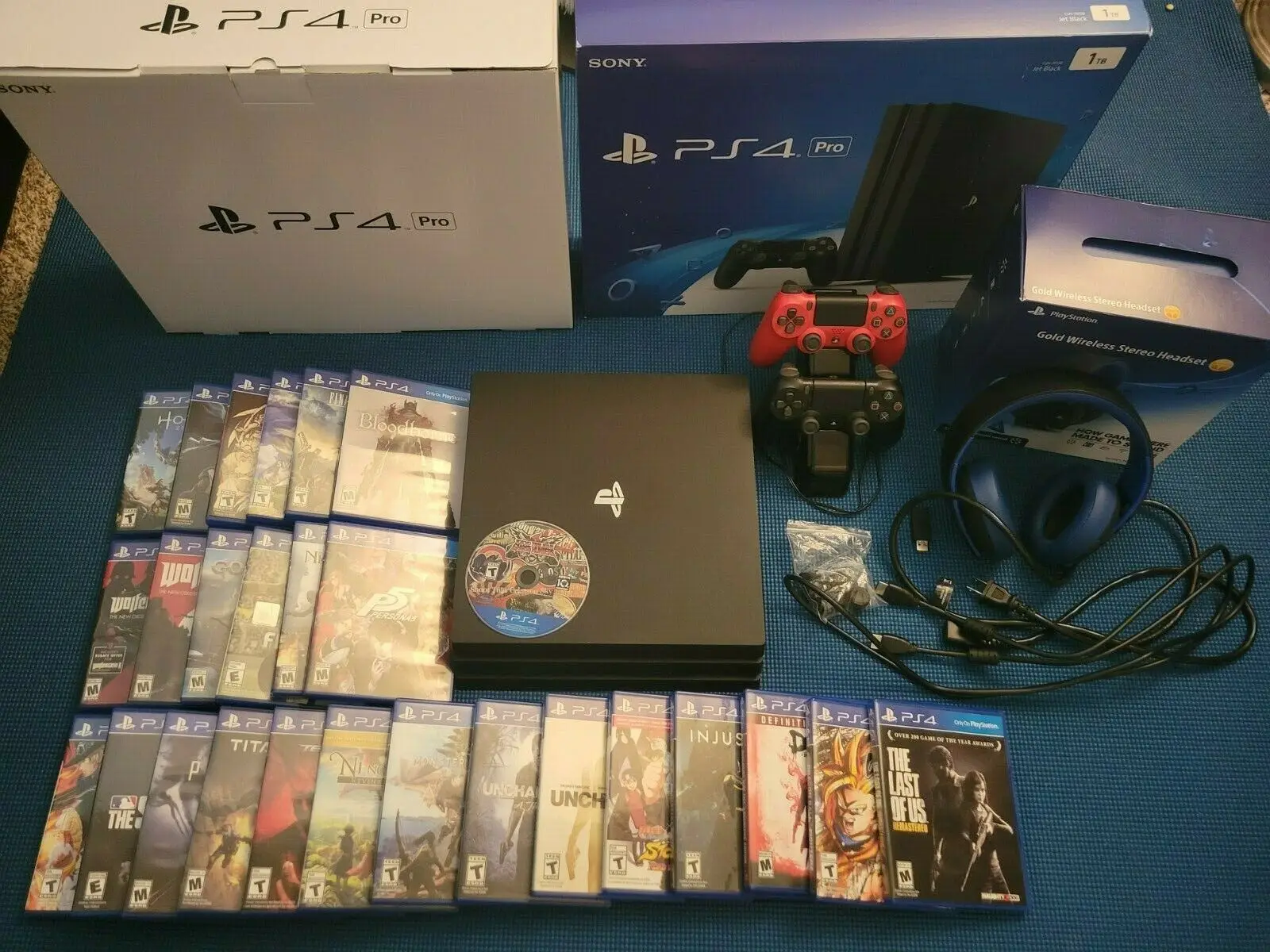 100% качество издание для Ps4 PRO 1 ТБ + последняя версия 10 игр 2 дополнительный контроллер