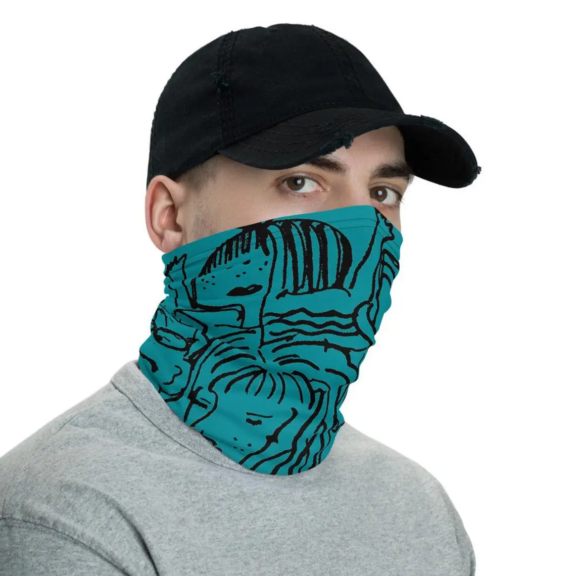 
 Unisex Face Cover Neck Gaiter Machine Wash Neck Warmer  