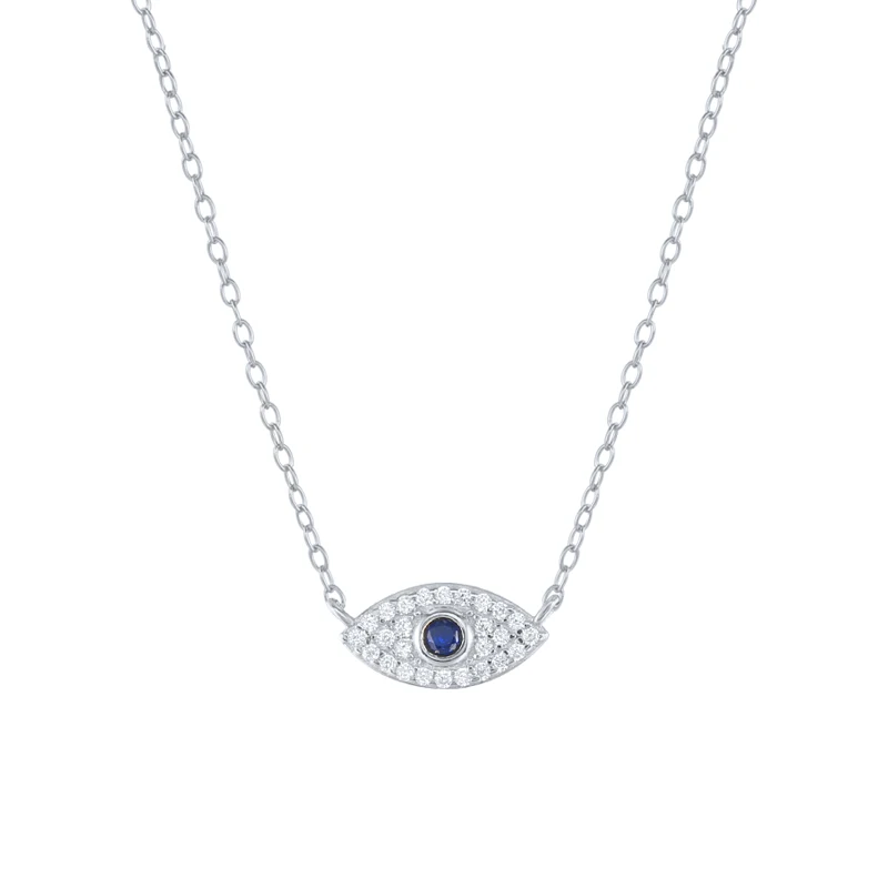 CANNER Wholesale Fashion Charm 925 Sterling Silver Jewelry 18K Gold Eye Zircon Pendant Necklace