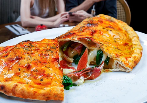 Made in Italy Baked on Stone Frozen Vegetarian Calzone with Scarole and Mozzarella in single box