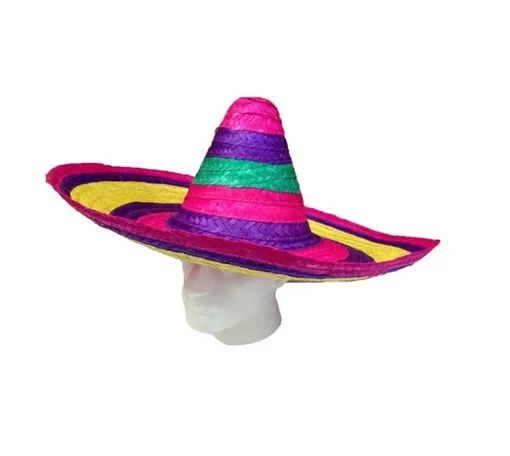 WIDE BRIM SOMBRERO MEXICAN STRAW HAT FOR ADULTS for party festival night bar club birthday hat decoration gifts