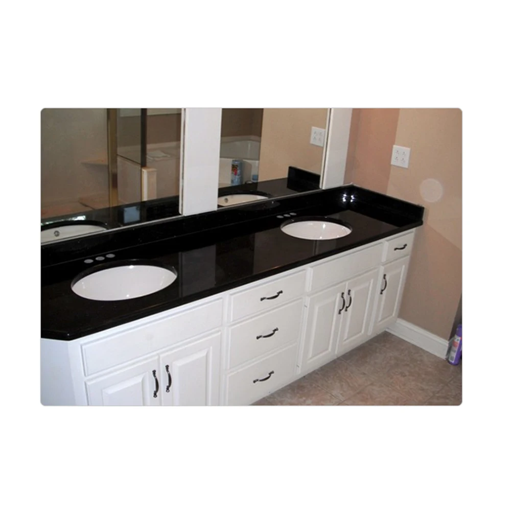 Натуральный Полированный Черный Галактический гранит, кухонный Столешница от производителя из Индии