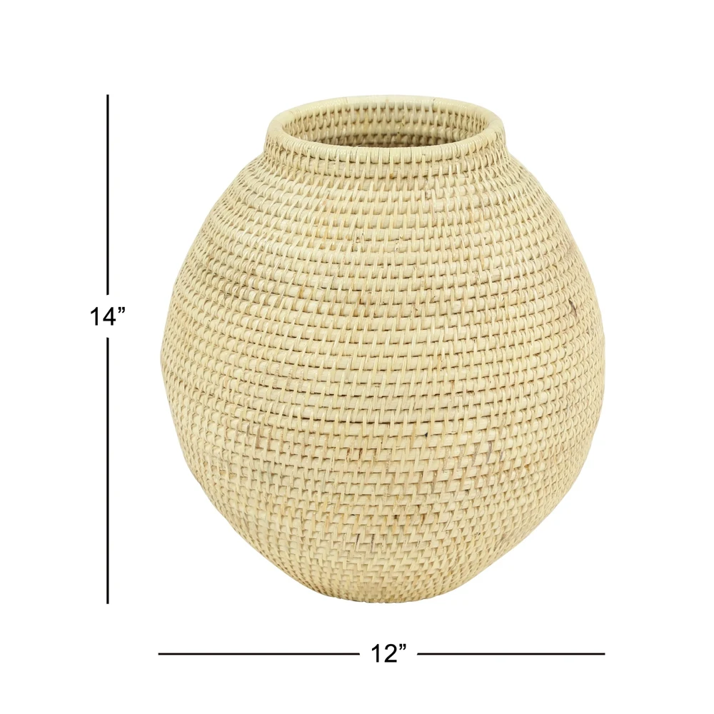 Made in Vietnam Rattan Plant Pot Vase Dried Flower