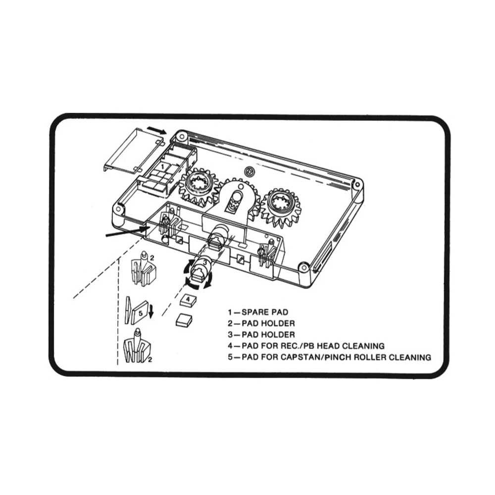 Аудио кассеты головка очиститель для аудио кассеты