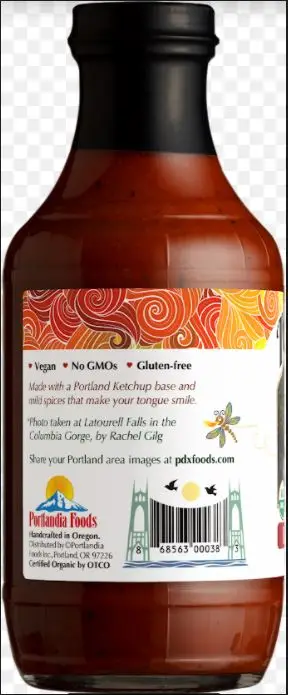 Органический соус для барбекю из Портленда сочетается с 16 унциями небольших запахов натурального гикори специй и сладкой мелассы