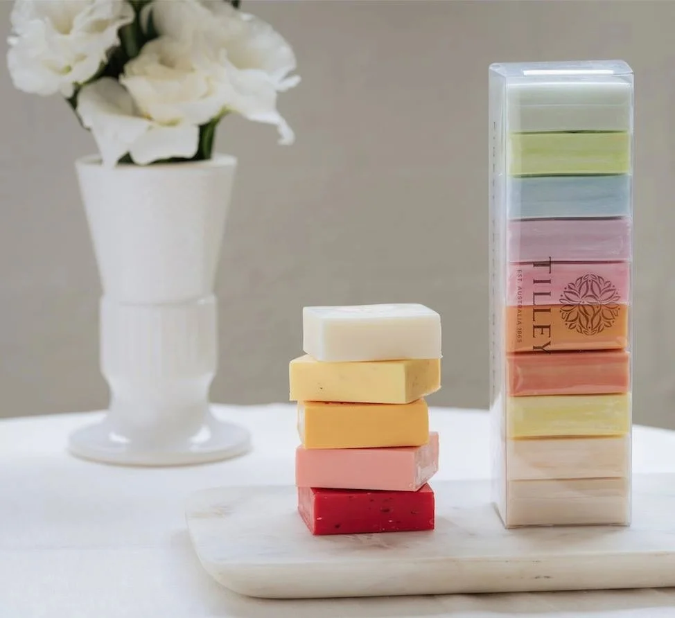 
TILLEY - Rainbow Soap Sets - Gift Soap -10 x 50g - Classic White 