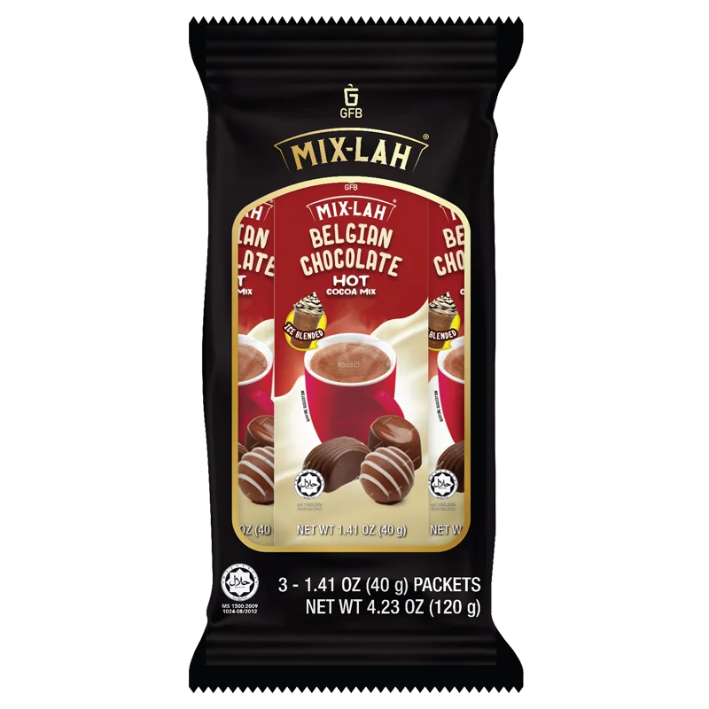 Sachet Drink Hot Chocolate Powder Belgian Chocolate  3-in-1 Mix 40g per pacK