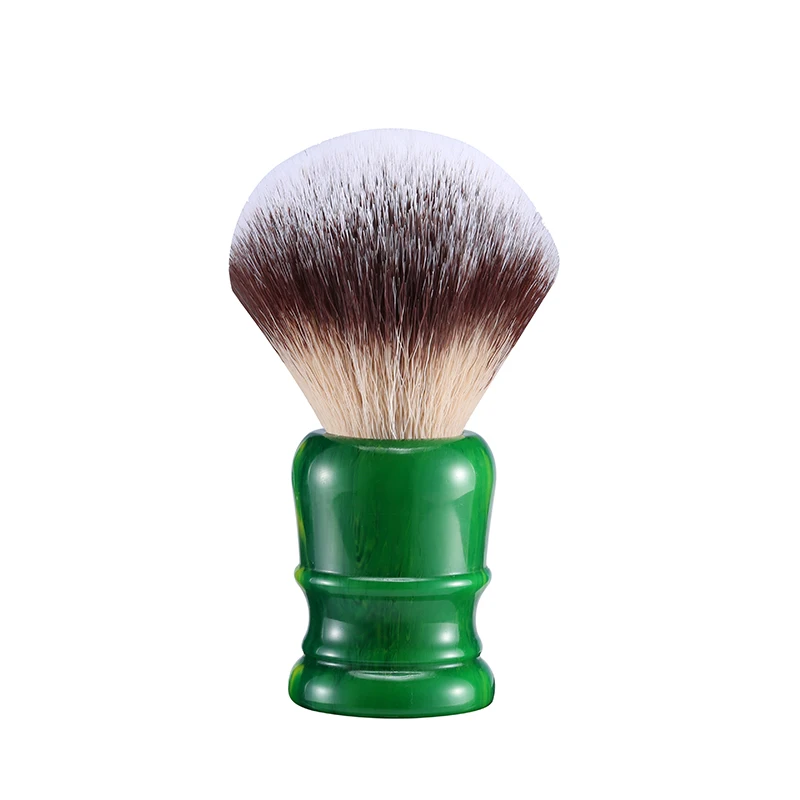Wholesale Luxury Green Resin Handle Shaving Brush Low Moq Custom Logo shaving Brushes