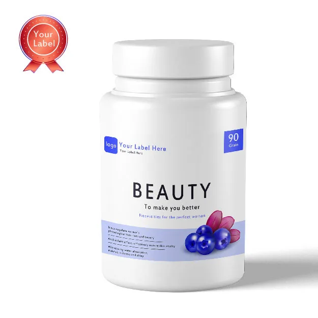 Blueberry Extract with Collagen Capsule customized label improve skin glutathione collagen Hyaluronic acid