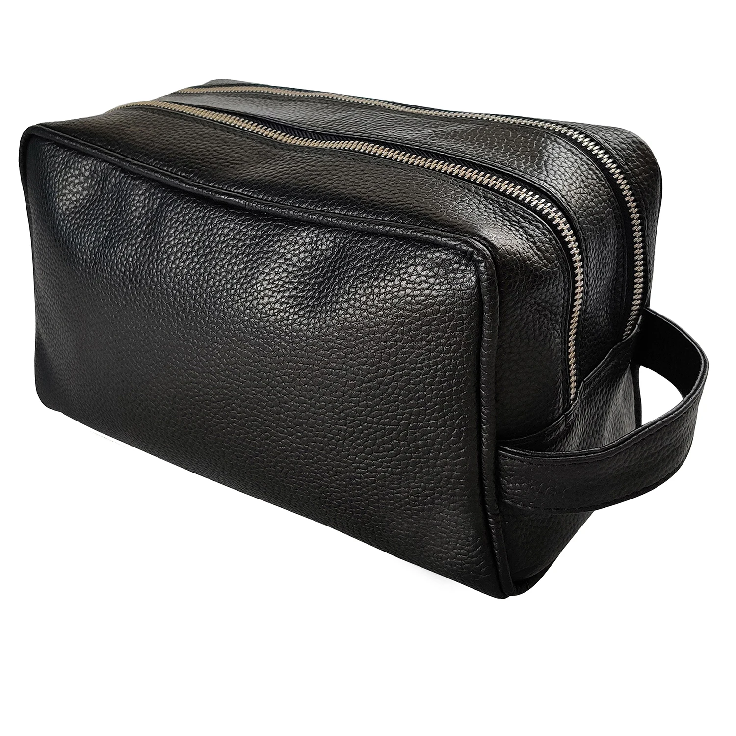 Высококачественная портативная дорожная косметичка из кожи с верхней лицевой поверхностью гигиенический Органайзер логотипом под заказ комплект туалетных принадлежностей Dopp для мужчин