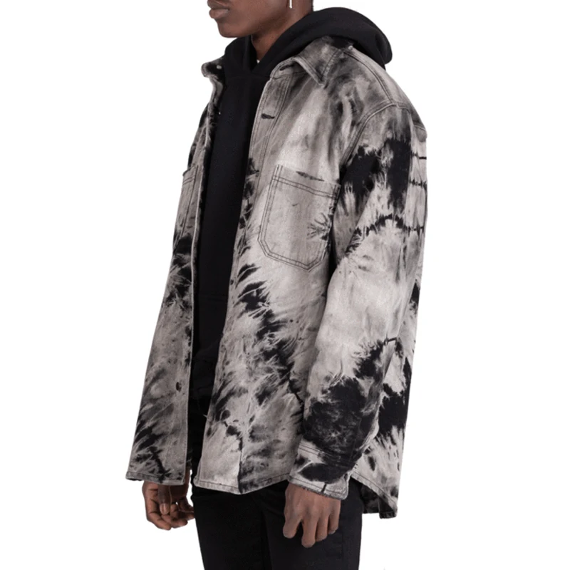 2021 new trend denim shirt 100% cotton men long sleeve denim jeans shirt with custom logo and design