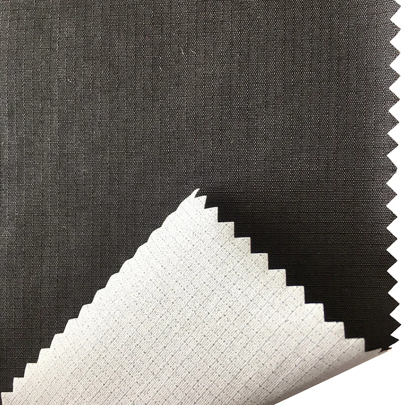 Factory Supply All Weather Jacket Fabric Nylon Taslan Ripstop Fabric Strong Waterproof PU Milky Coating