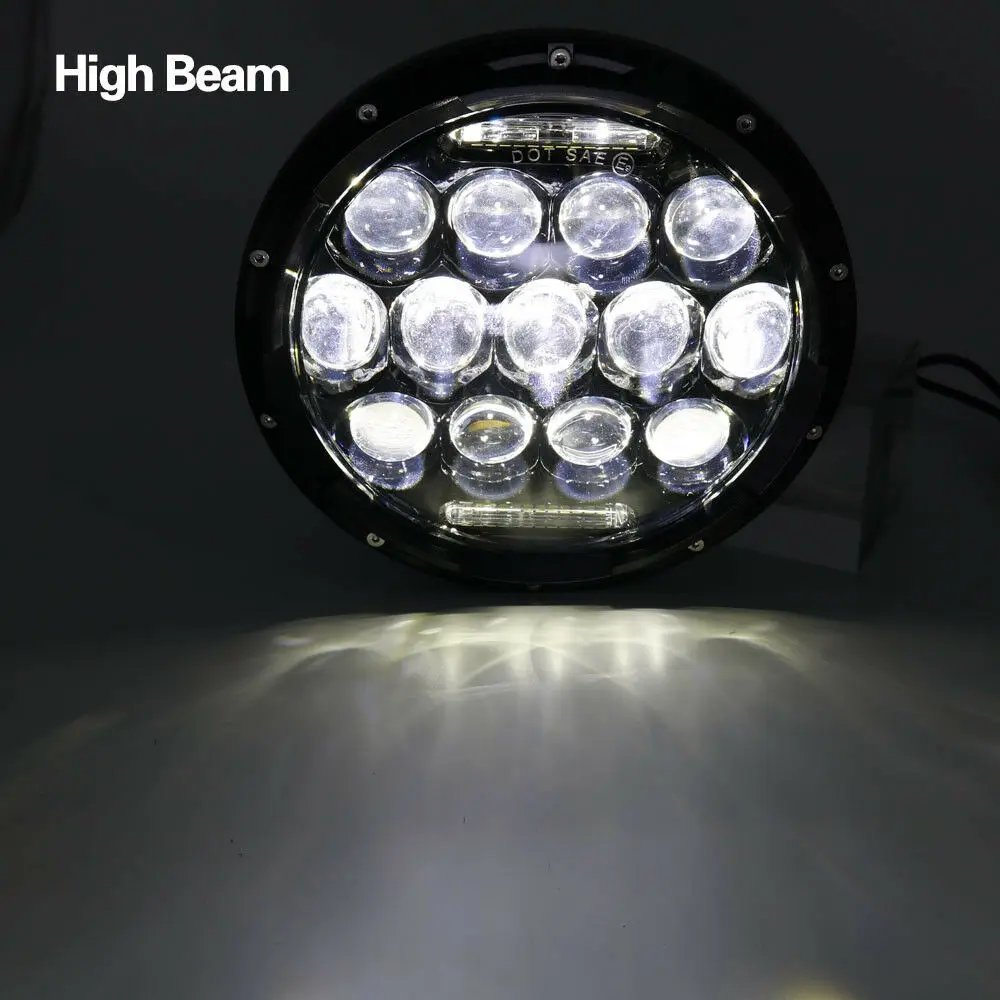 75 Вт 7 дюймов круглые светодиодные фары для джипа Wrangler JK по низкой цене с высоким ближнего и дальнего света DRL