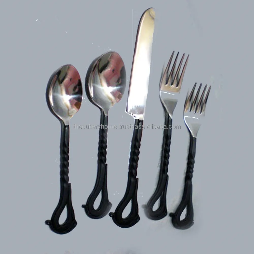 
Stainless Steel Cutlery Set Handmade Handle Brass Copper Platted Cutlery Set Western Style Tableware Cutlery Set 
