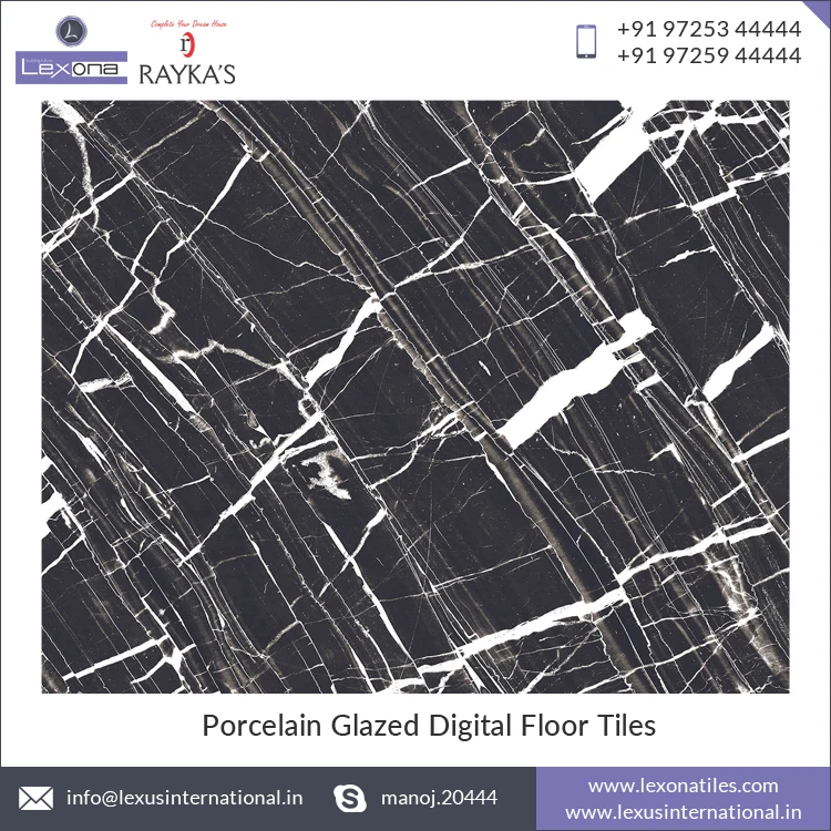 Декоративная итальянская полированная фарфоровая глазурованная цифровая напольная плитка 600 Х600 мм