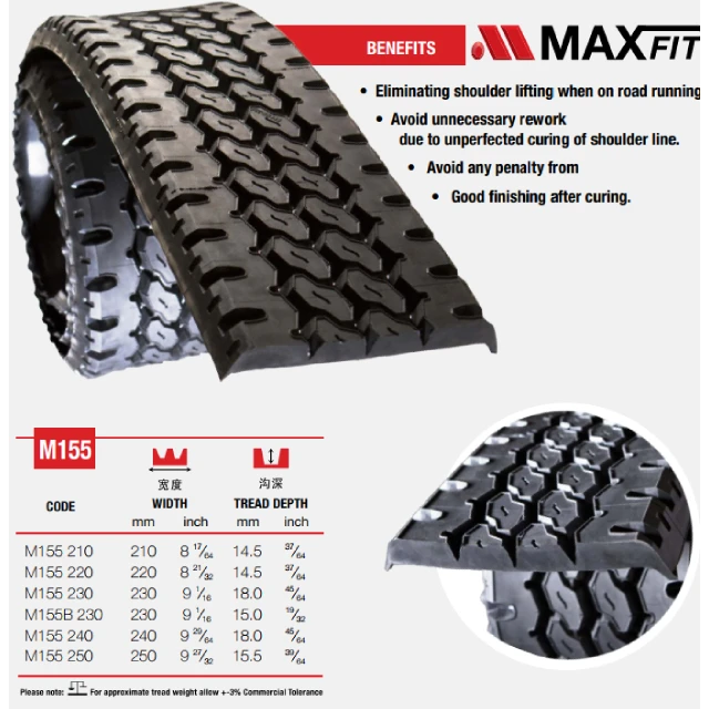 High Quality Eclipse Type Tread Liner Rubber Good Finishing Synthetic Rubber Tread Liner for Tire Retread