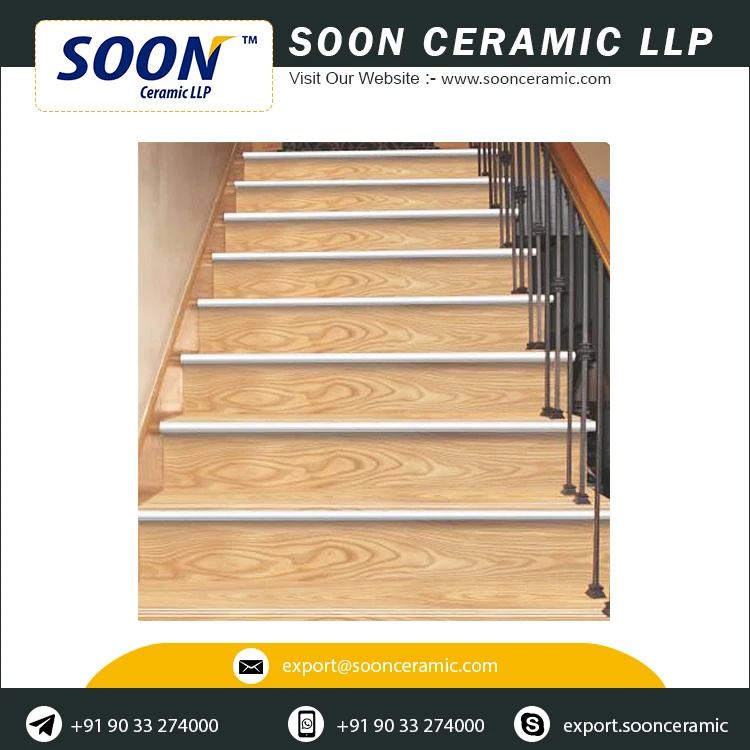  Новейшая Красивая полированная фарфоровая напольная плитка 200x1200 Step & Riser от индийского поставщика