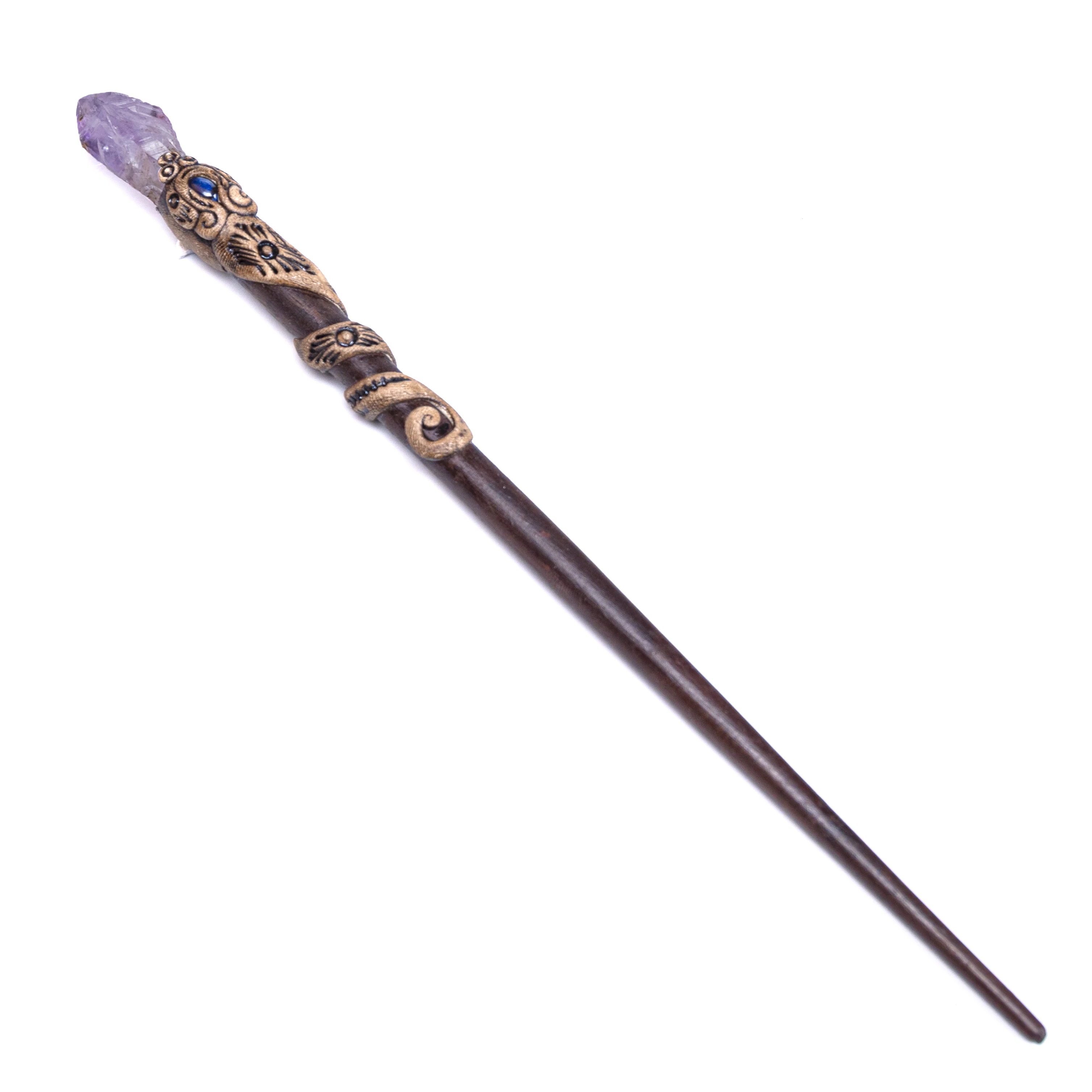 Amethyst Stone Hair Jewelry Accessories Acetate Chopstick Vintage Hair Stick Women Girls Long Hair Stick