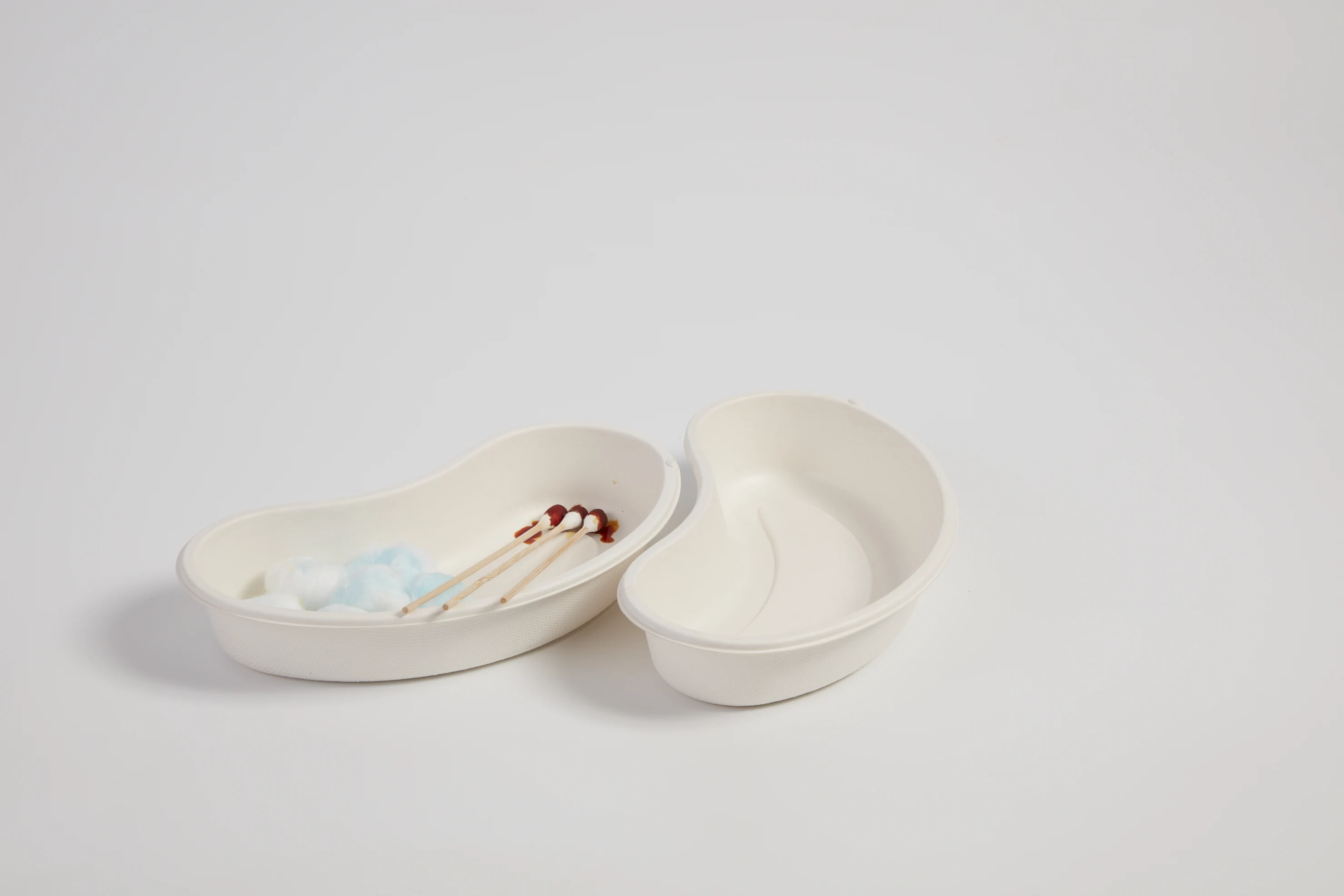 Поднос для почек Gracz Med MK01 8 дюймов медицинский хирургический биоразлагаемый одноразовый поднос из сахарного тростника