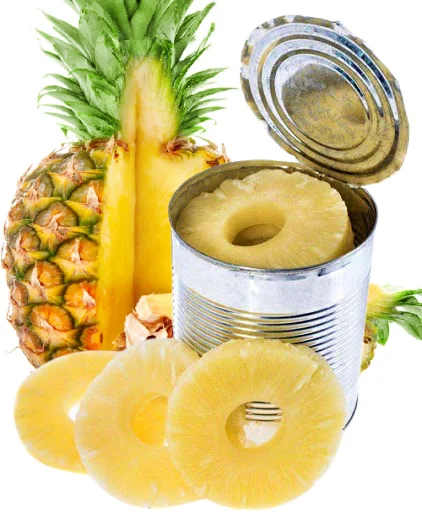 Export Quality Sweet Pineapple Standard Slide in Natural Juice size 30oz from Thailand
