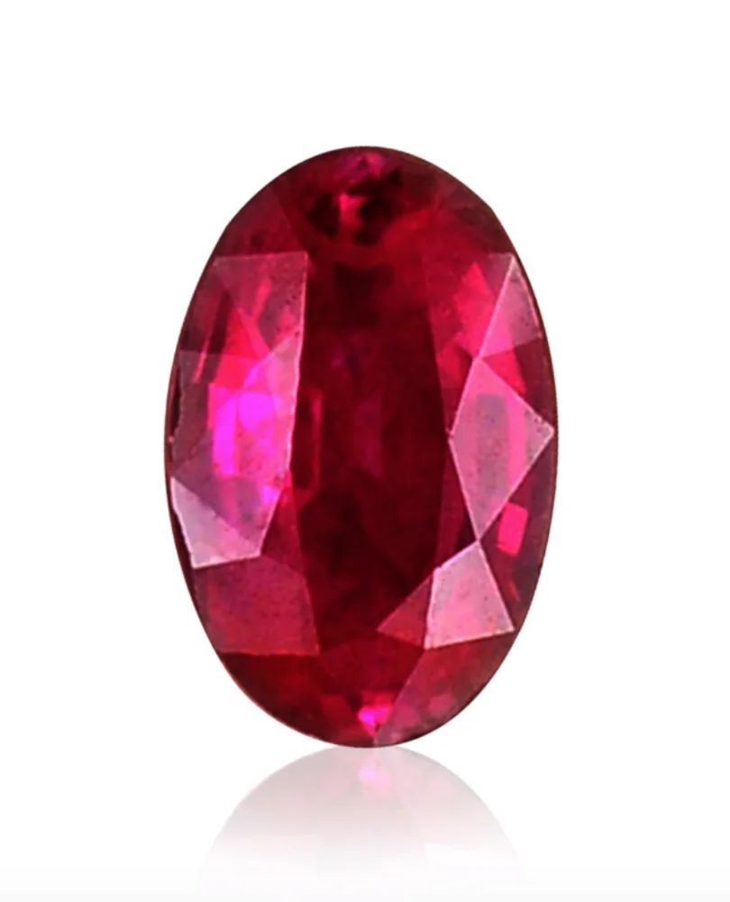 
0.44Carats Red Ruby Oval Shape Origin Burma Ruby Oval Shape Certified Loose Gemstone Ruby Stone By Real Gems Free Shipping 