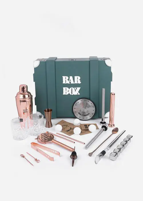 Cocktail Shake Stainless Steel BarwareSteelWine Accessories Sets 9 Kits in Leather Box for Wine Lovers  bar  ware  best