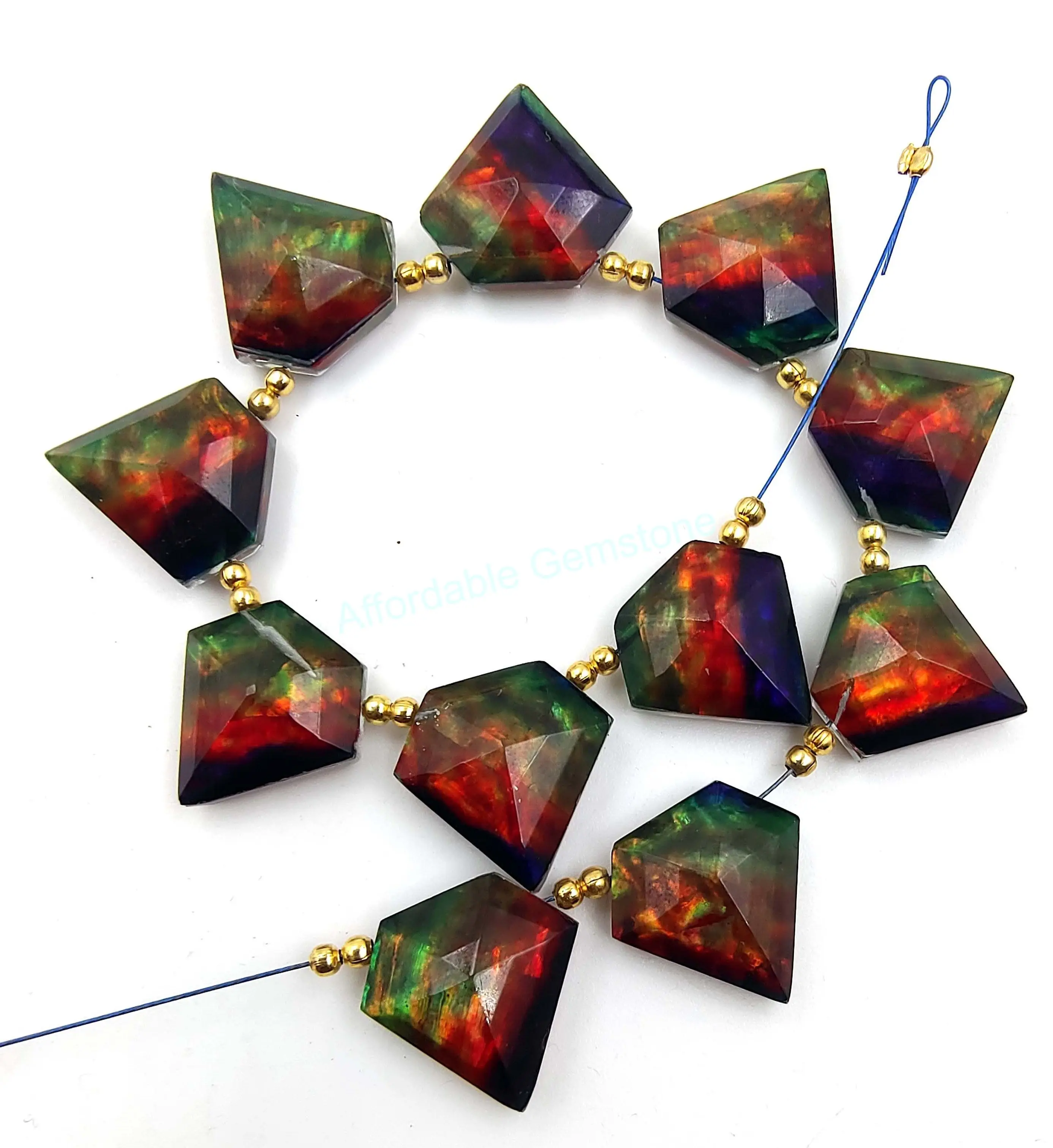 Разноцветные ювелирные изделия в форме алмаза аммолита топ драгоценные камни с гранями оптовая продажа драгоценных камней доступные