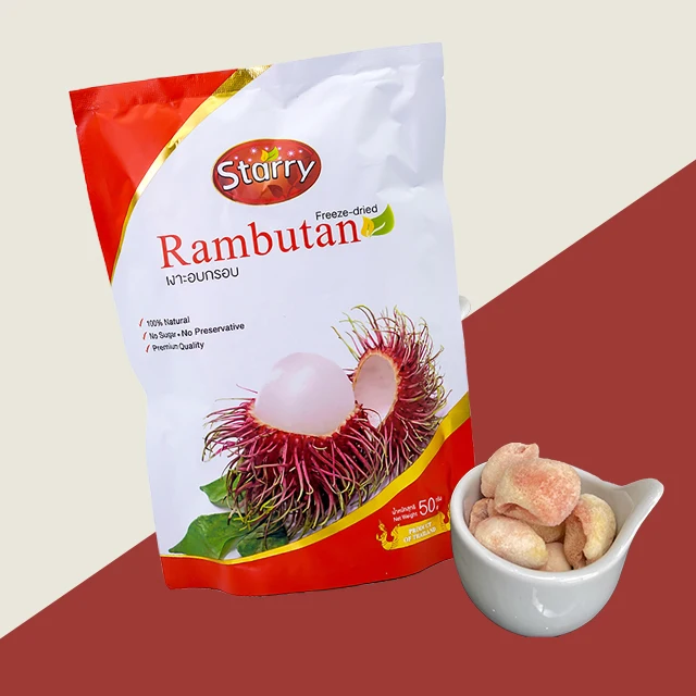 Starry 100% Natural Freeze Dried Fruit Rambutan Premium Quality Thailand 30g