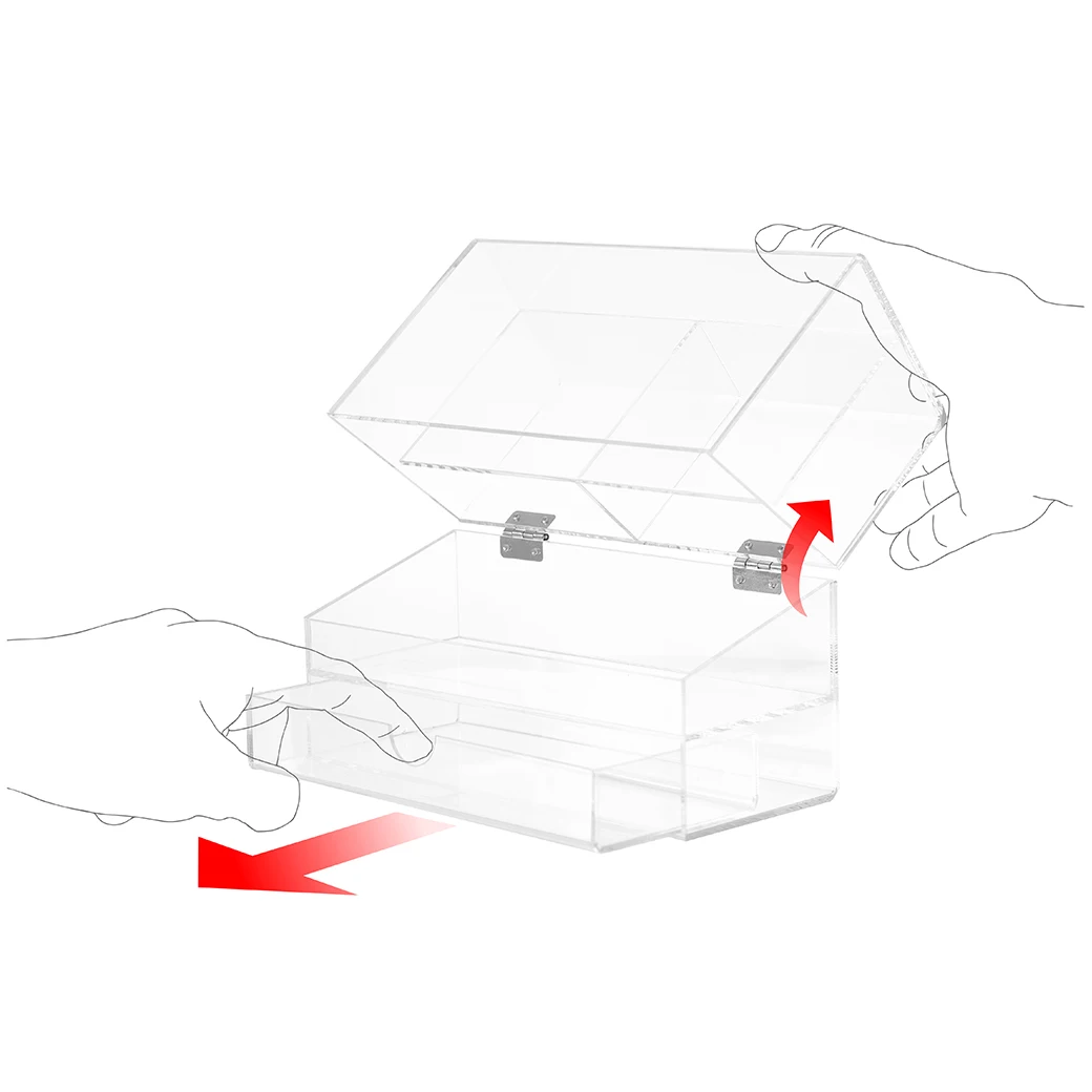 Домашний акриловый прозрачный акриловый Органайзер, коробка для хранения и корзины для дома или офиса