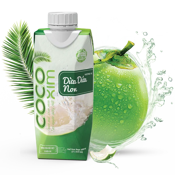 COCONUT WATER - 1000ml & 330ml - OEM Healthy Drinks Low - Fat Soft Drinks made in Viet Nam Healthy Drinks