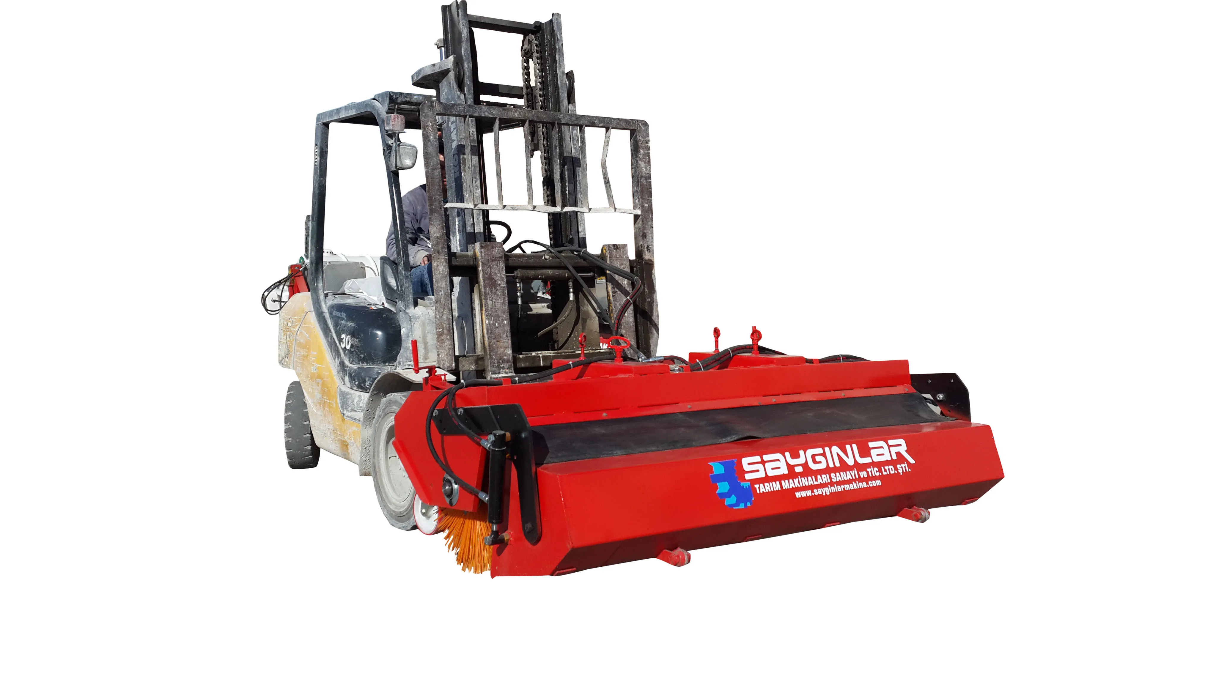 High Quality Forklift Mounted Road Sweeper With Bucket