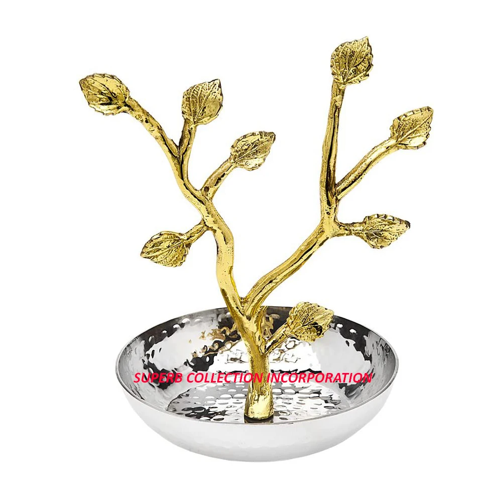 Aluminium Gold Tree Handle Silver Bowl Hammered Decorative Home Used Hot Selling and High Quality OEM Factory Sale Japanese