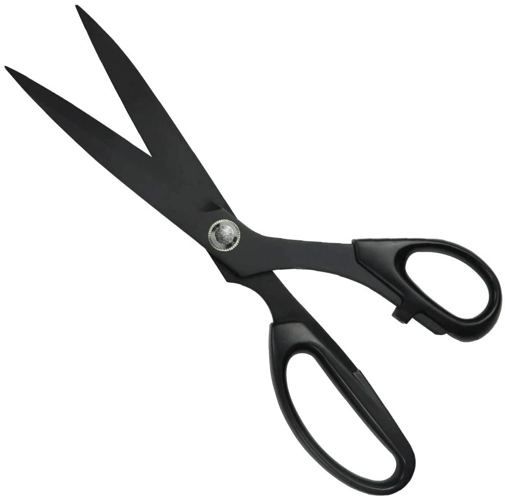 Japanese Sewing Scissors for Fabric Cutting 10.5 Inch, Black Scissors Heavy Duty All Purpose Scissors