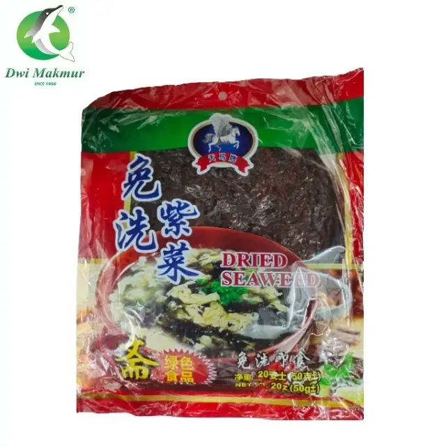 Premium Grade Factory Price 25g dried seaweed for making soup vermicelli high quality instant dried seaweeds from China