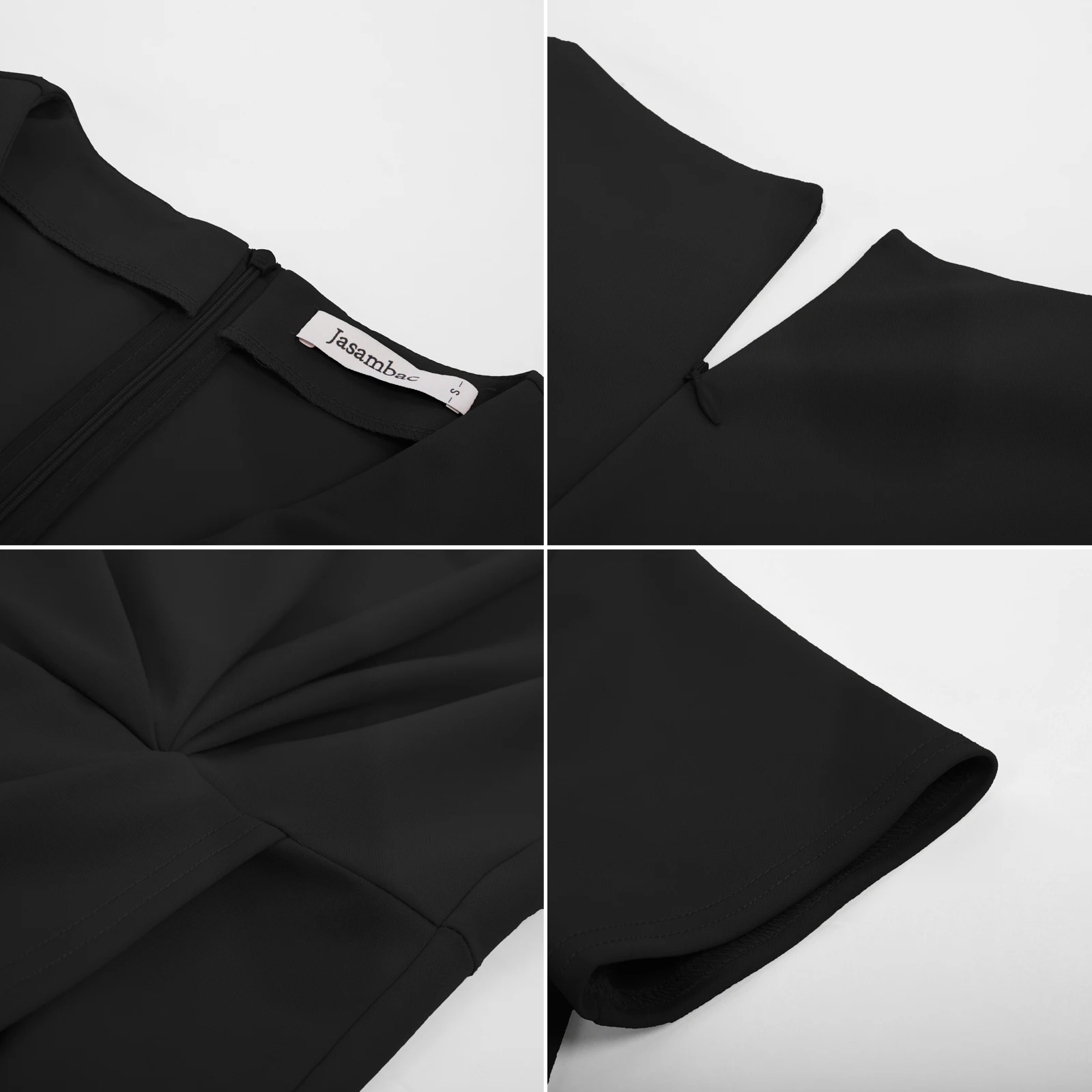 Saias Femininas OEM Ruched Front Dress Short Sleeve V-Neck Wrap Hem Bodycon Office Pleated Casual Dress