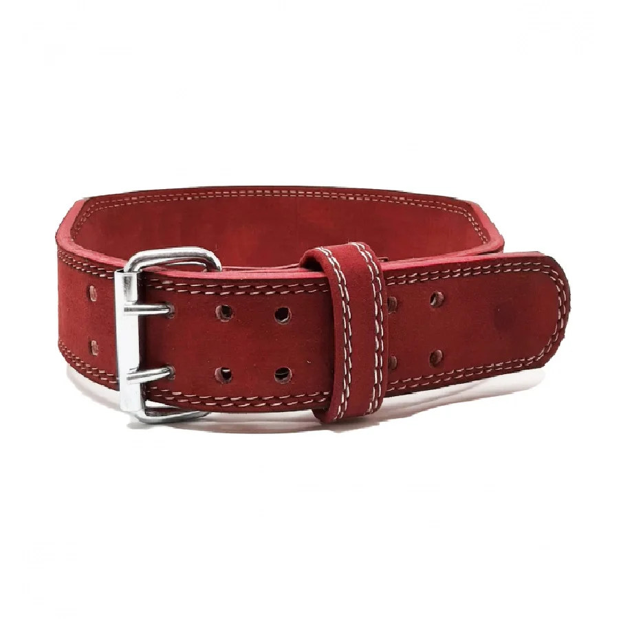 Power Lifting Belt Suede Leather Double Prong Power Belt Gym Bodybuilding 4 Inches 10 MM Thick Weight Lifting Weightlifting